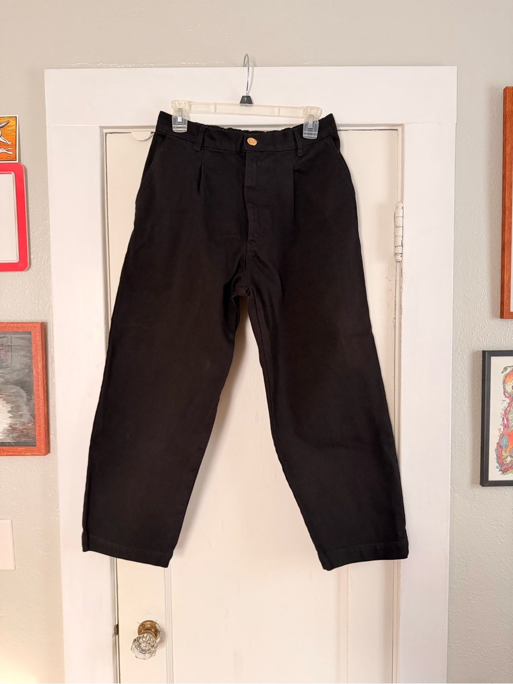 Big Bud Press Black Denim Trousers, Petite Small